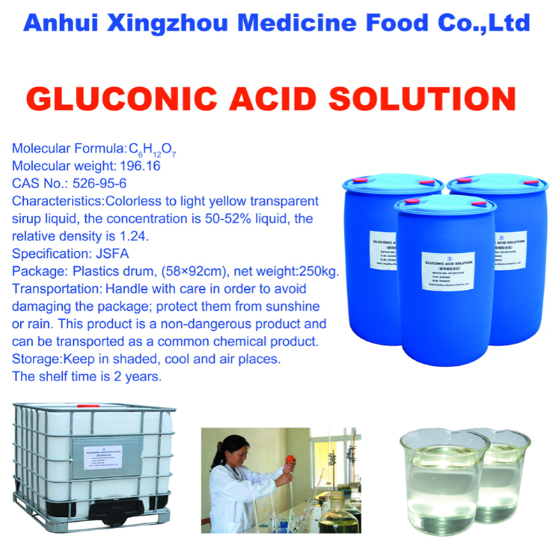 IBC Bottled Gluconic Acid Solution - Buy Gluconic acid solution, medical intermediate, chemical